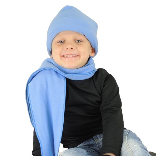 Gorro Infantil de fleece térmico para neve e inverno