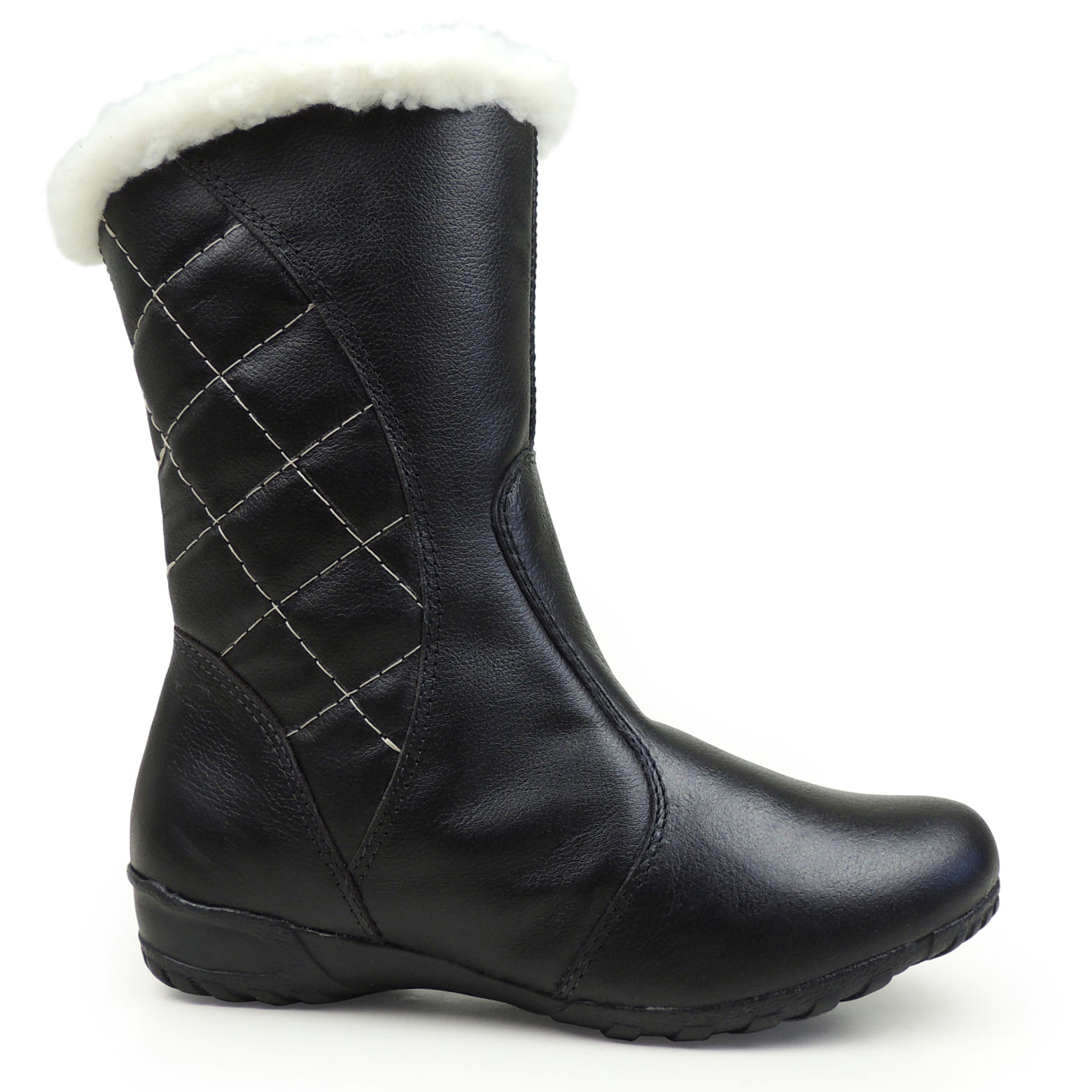 Bota Feminina Rasteira Toronto forrada em lã sintética Ref.:9795
