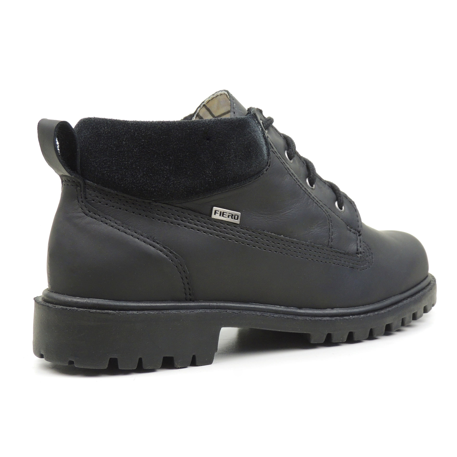 Bota Masculina Chapelco com forro xadrez Ref.:504 - Preto
