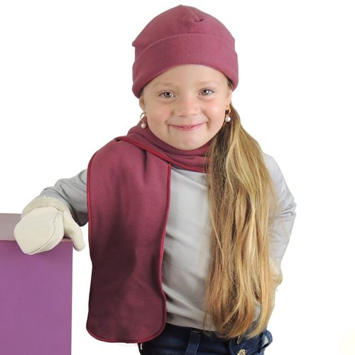 Cachecol infantil de fleece térmico para neve e inverno
