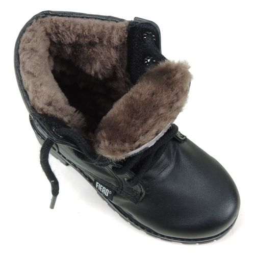 Bota Infantil com couro impermeável para neve Portillo em lã natural Ref.:2013