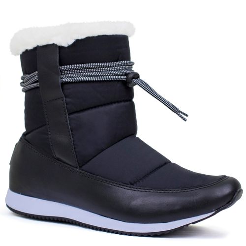 Bota Feminina de inverno confortável e quente para o frio Runny Flakes em lã sintética
