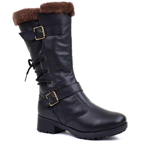 Bota Feminina para neve Vail forrada em lã natural Ref.:10027