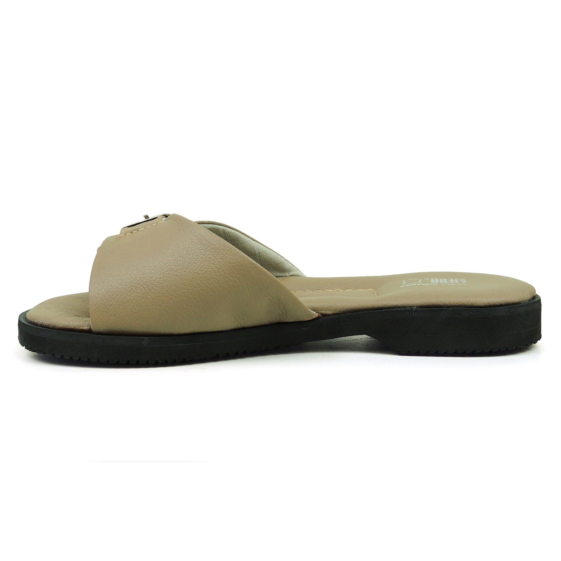 Chinelo feminino Em Couro Tradicional Natalie Fiero Ajustável Fivelas Ref.:220