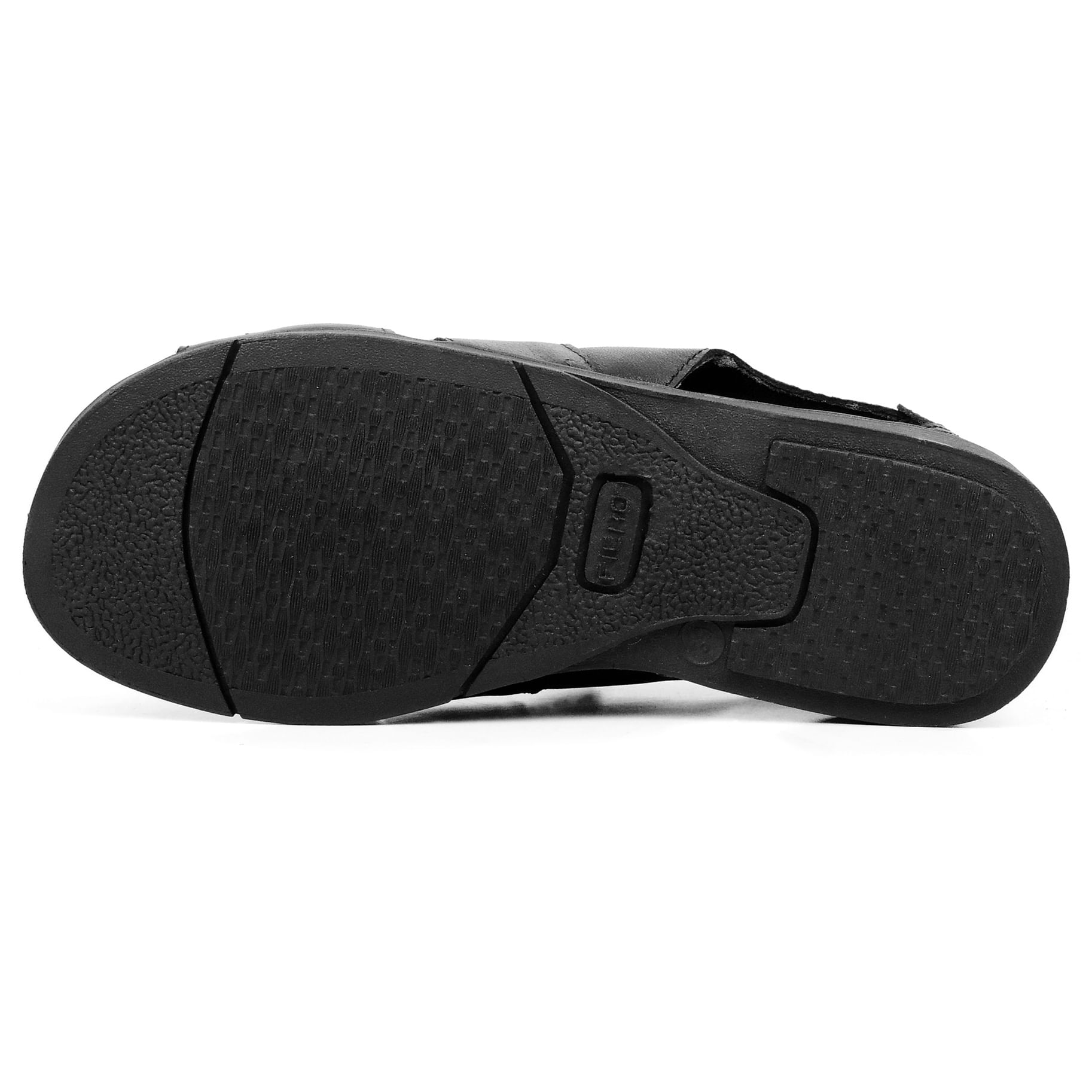 Sandália masculina em Couro Fiero Steve Preto Ref.:366