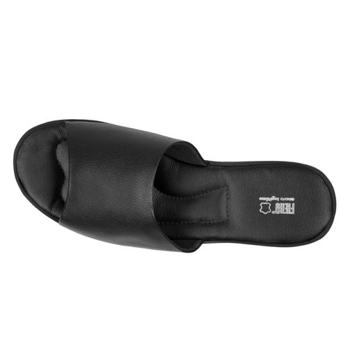 Chinelo feminino Em Couro Tradicional Fiero Lauren Ref.:222 Preto