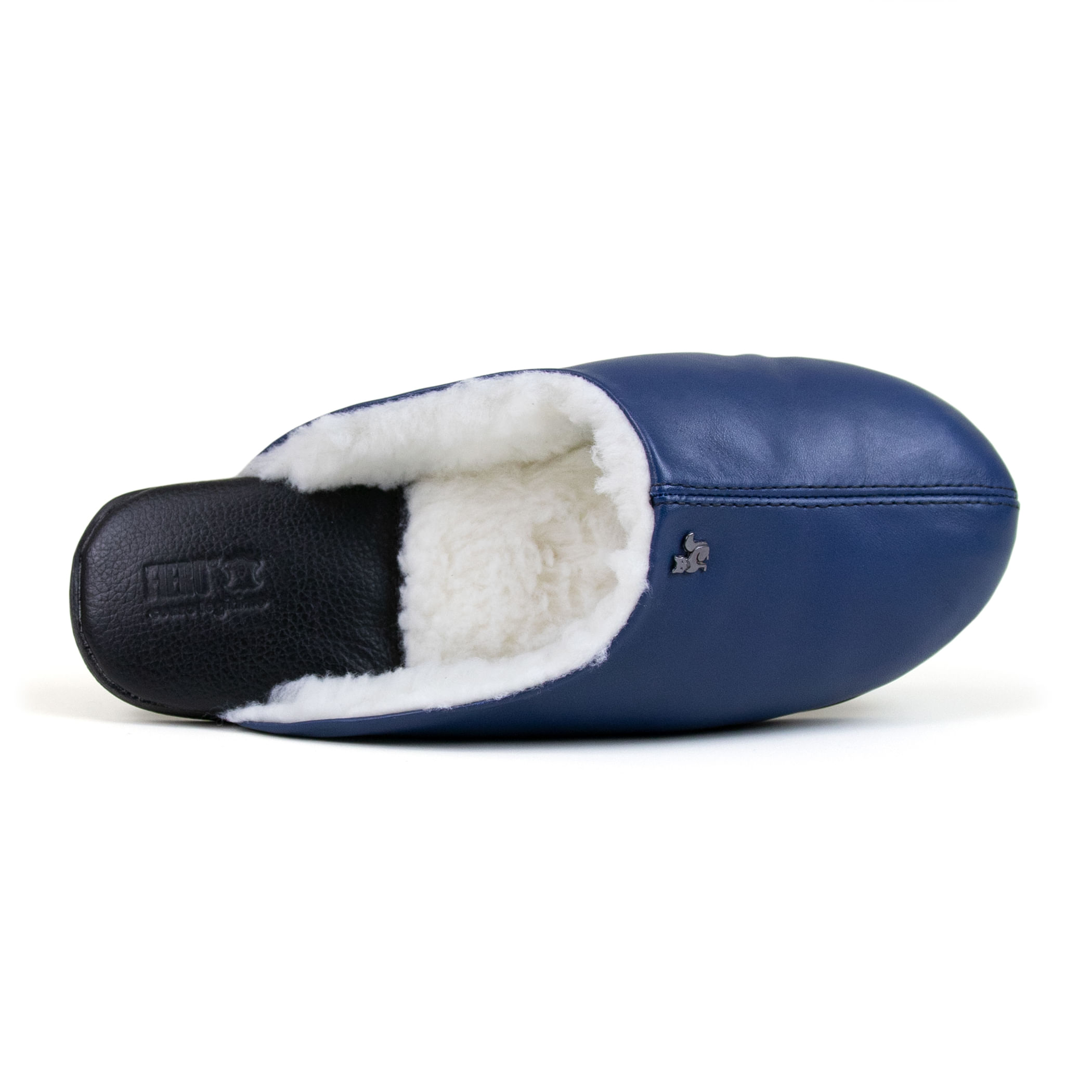 Pantufa de couro forrada em lã sintética Gramado Ref.:439