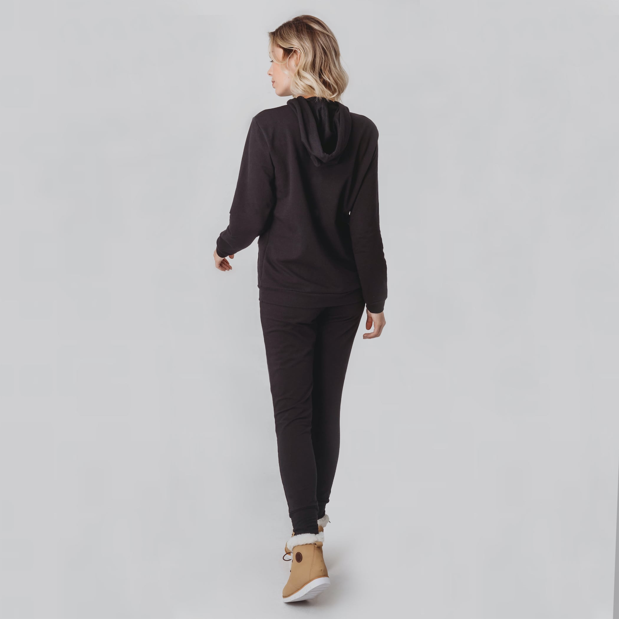 Blusa Moletom Feminino Estilo de vida com Capuz Canguru
