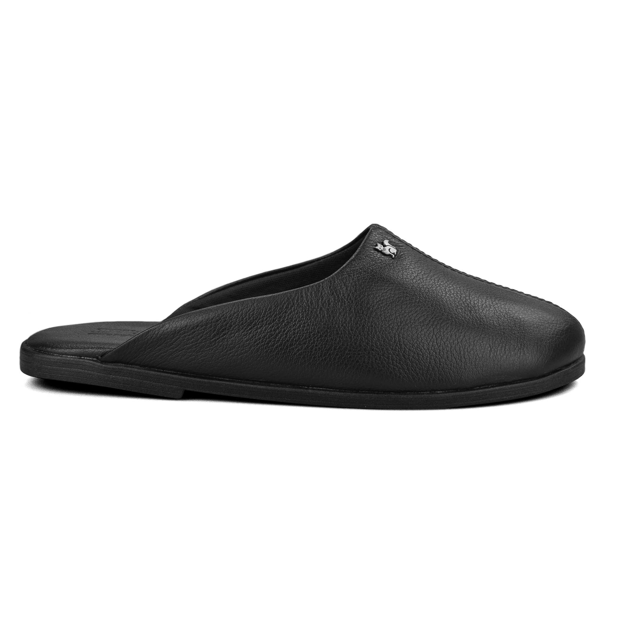 Pantufa de couro forrada em tecido anatômico Gramado Ref.:429