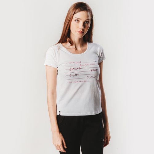 Camiseta Feminina Baby Look Manga curta Winter Destinations