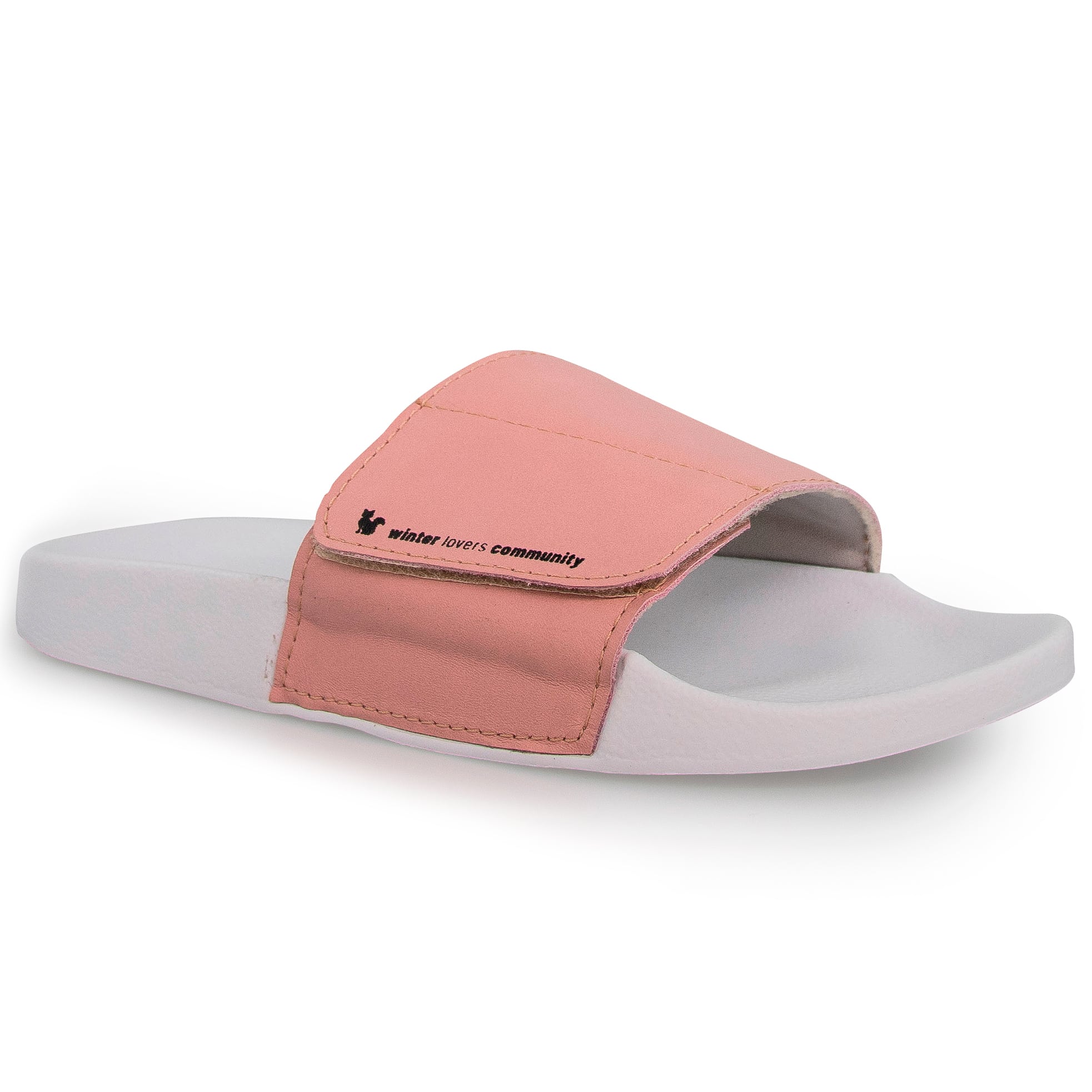 Chinelo Feminino Slide Adapt Leather Rosê Ref.: 22400B