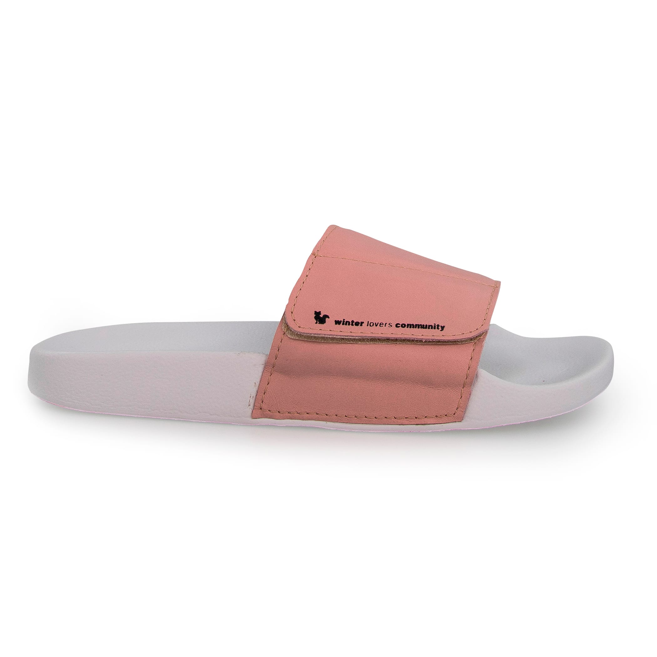 Chinelo Feminino Slide Adapt Leather Rosê Ref.: 22400B