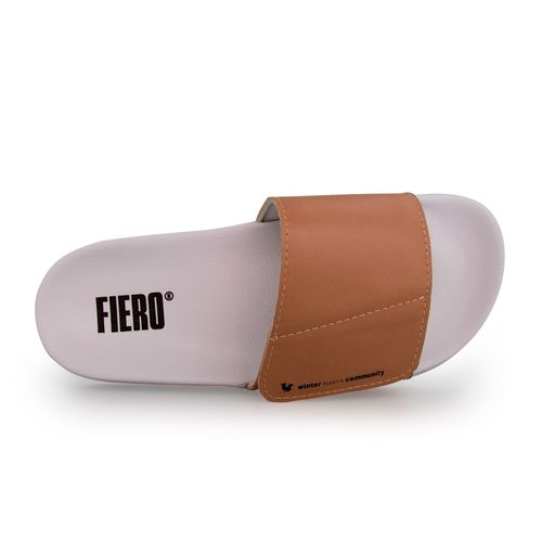 Chinelo Feminino Slide Adapt Leather Caramelo  Ref.: 22400