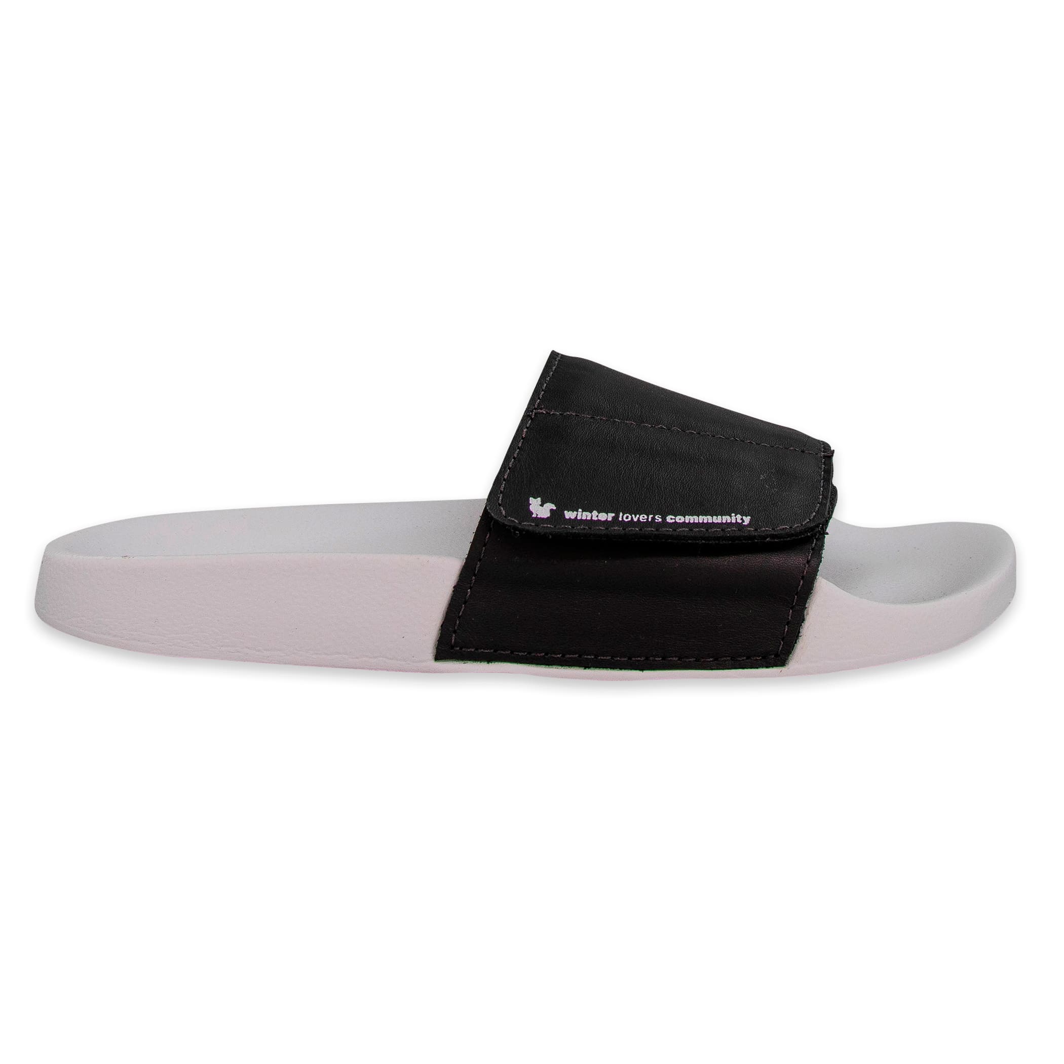 Chinelo Masculino Slide Adapt Leather Preto Ref.: 22600B