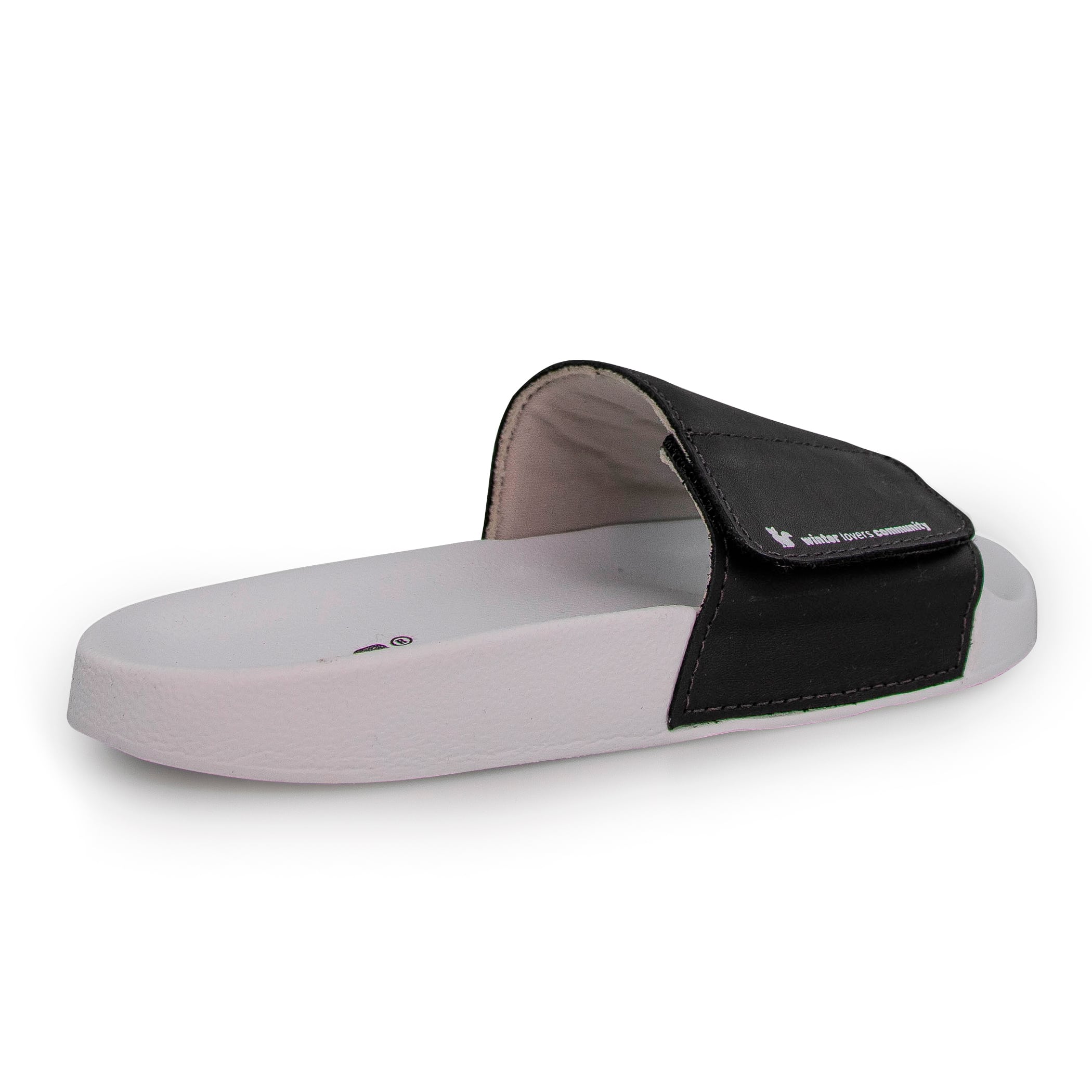 Chinelo Masculino Slide Adapt Leather Preto Ref.: 22600B