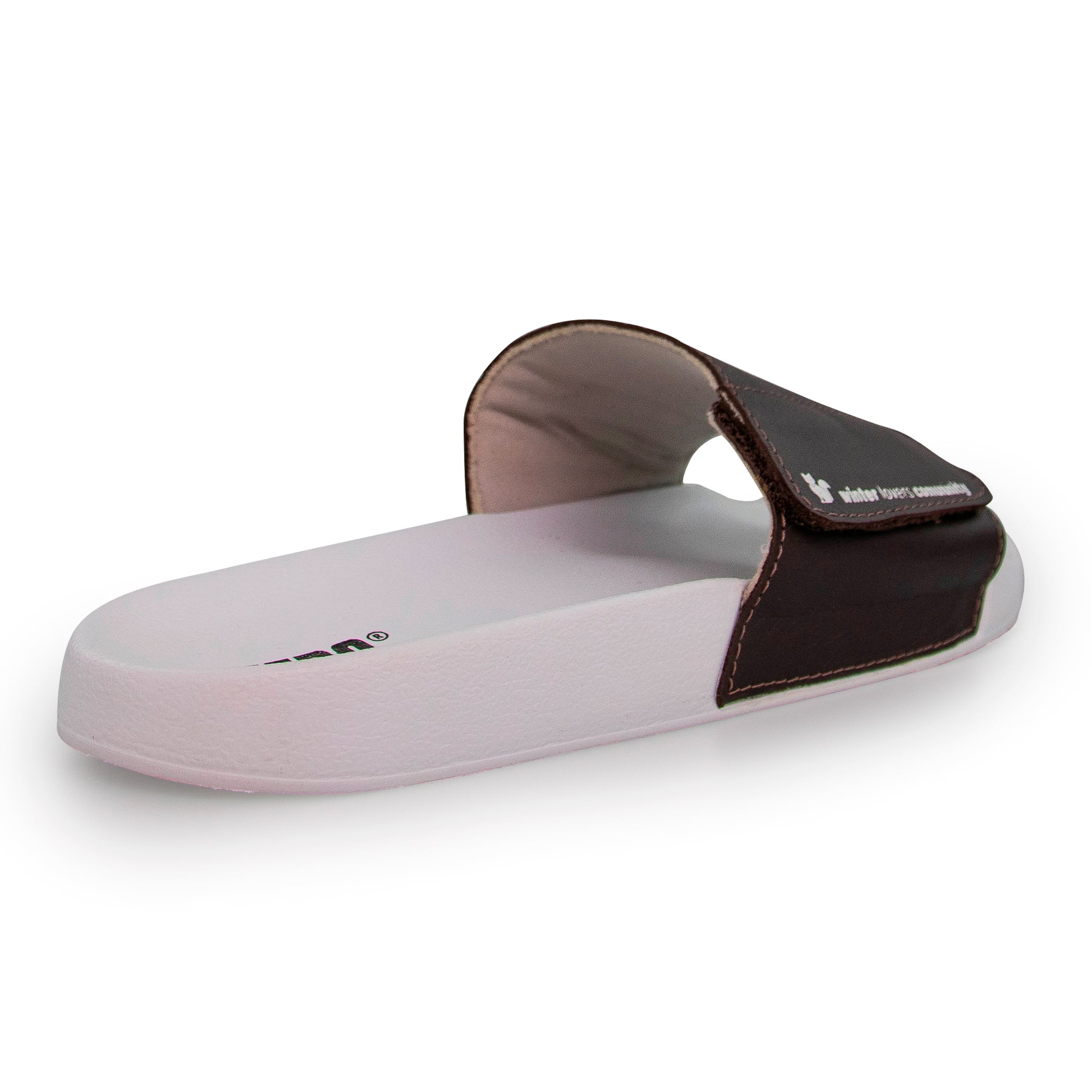 Chinelo Masculino Slide Adapt Leather Café Ref.: 22600D