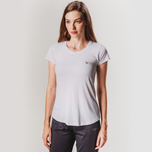 Camiseta Feminina proteção  UV Sense Cool Regular Fit alongada - Manga Curta