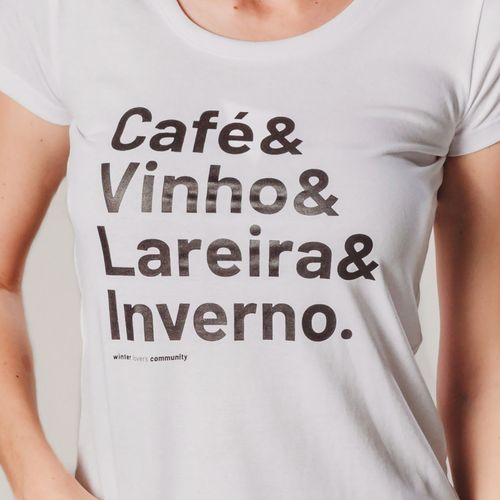 Camiseta Feminina Baby Look Manga curta Winter Words