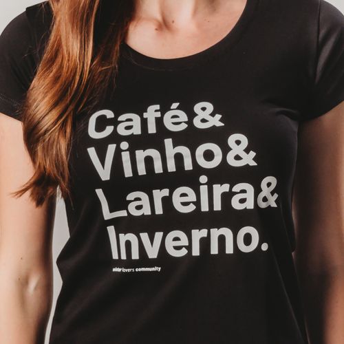 Camiseta Feminina Baby Look Manga curta Winter Words