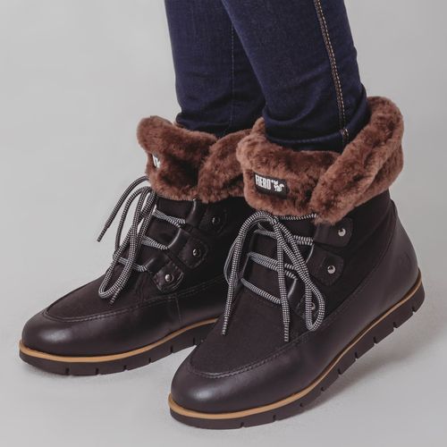 Bota Feminina Cozy Wooly Forrada em lã natural de carneiro Ref.:21518