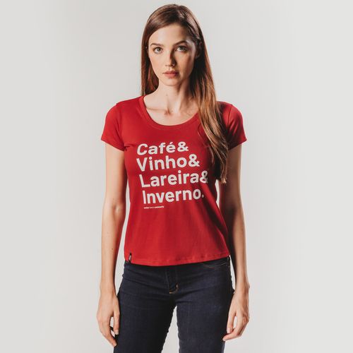 Camiseta Feminina Baby Look Manga curta Winter Words