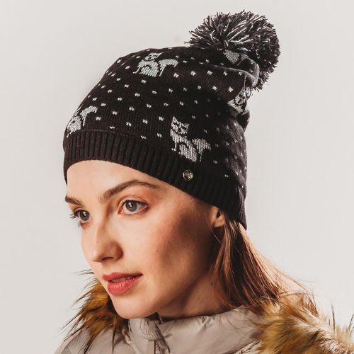 Gorro Térmico Feminino Shiny Snow Fox Tricô Premium