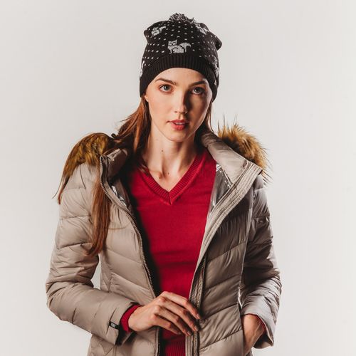 Gorro Térmico Feminino Shiny Snow Fox Tricô Premium