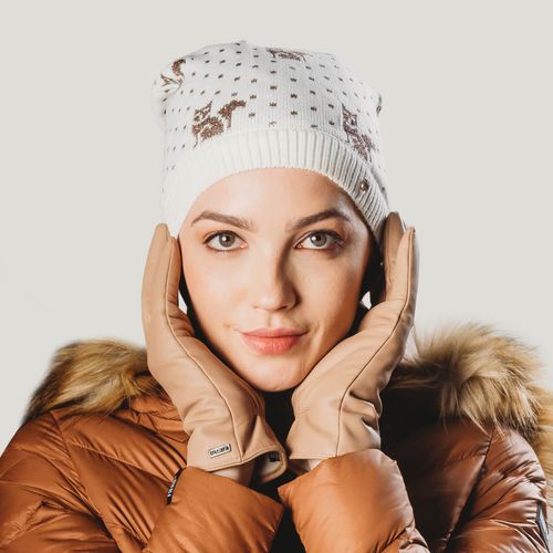 Gorro Térmico Feminino Shiny Snow Fox Tricô Premium