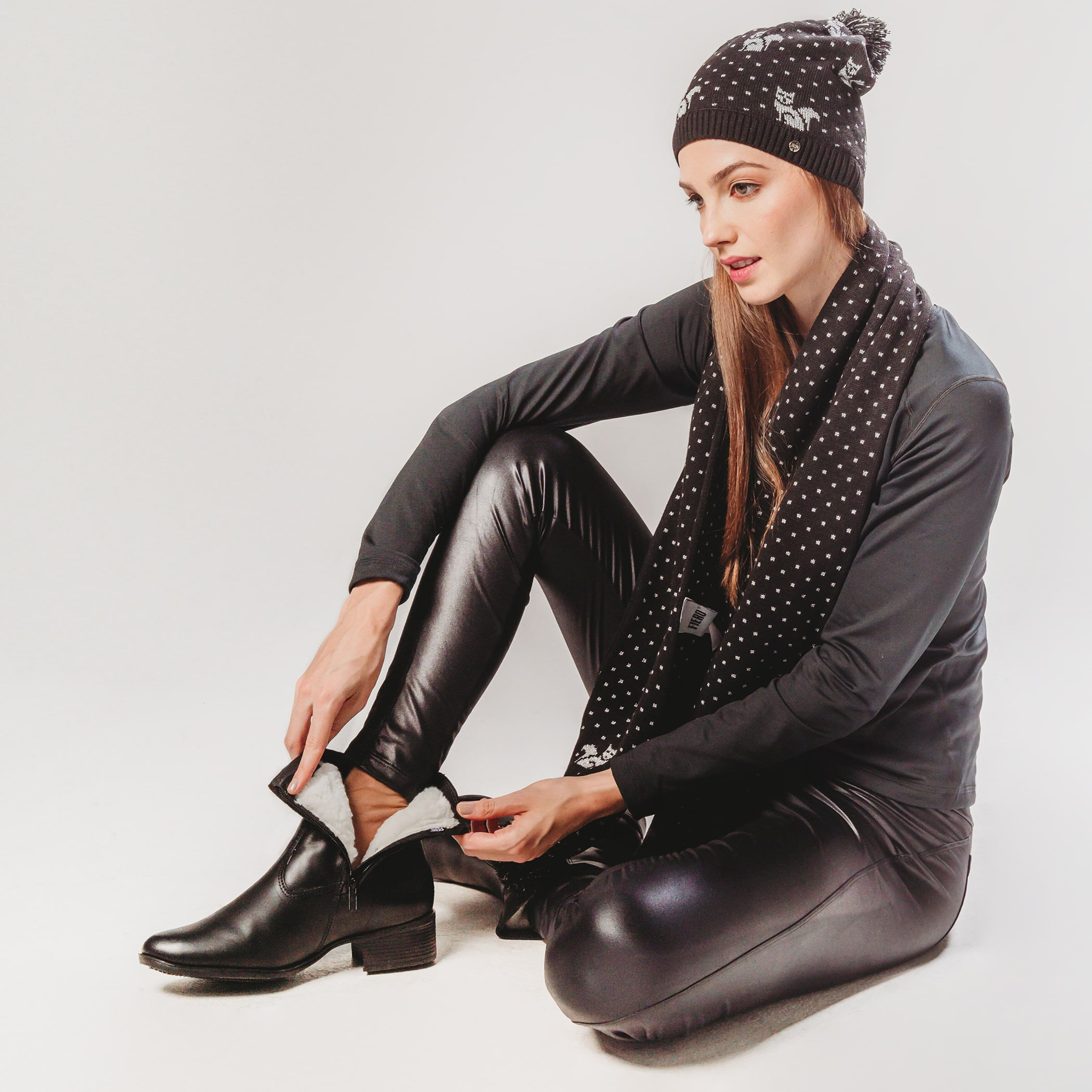 Bota Feminina Montaria All Day forrada em Lã Sintética Ref.:802
