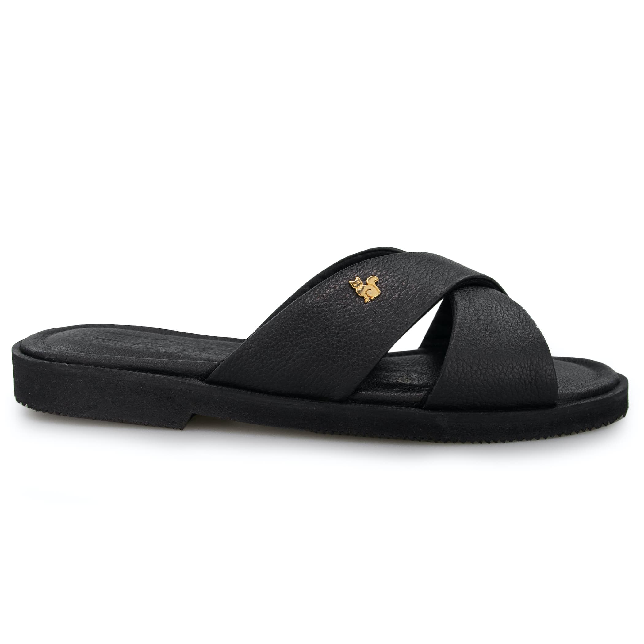 Chinelo feminino Em Couro Tradicional Fiero Rose Ref.:224
