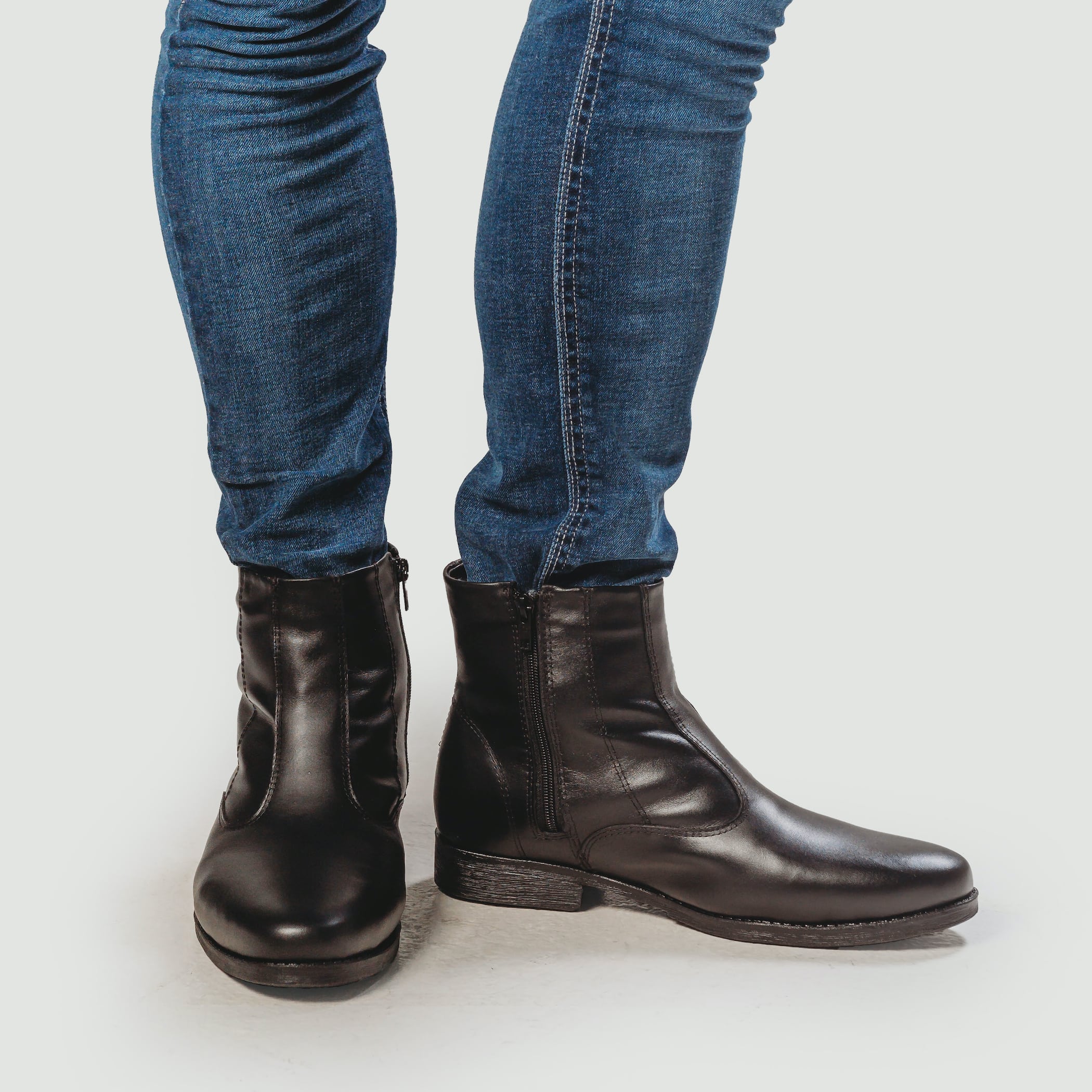 Bota Masculina forrada em Lã natural Belgravia Zipper Ref.: 22006