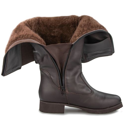 Bota Feminina para neve Forrada Em Lã Natural Rukka Tall Strip Ref.: 22110