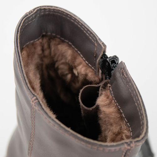 Bota Feminina para neve Forrada em lã natural Rukka Zipper Ref.:22107