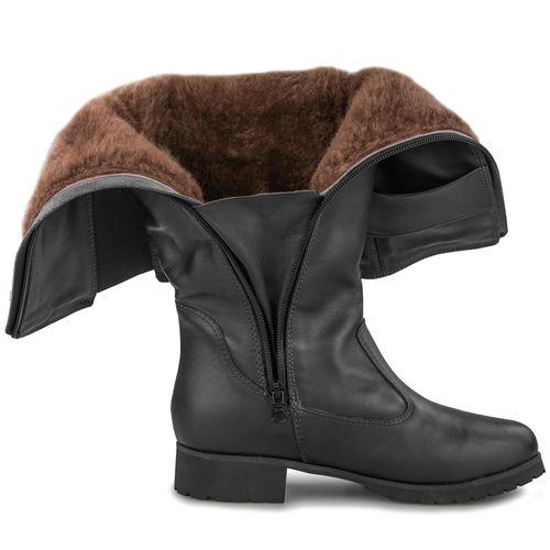 Bota Feminina para neve Forrada Em Lã Natural Rukka Tall Strip Ref.: 22110