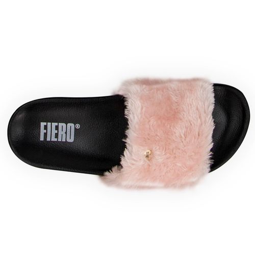 Chinelo Feminino Slide Fancy com pelos Ref.:22551