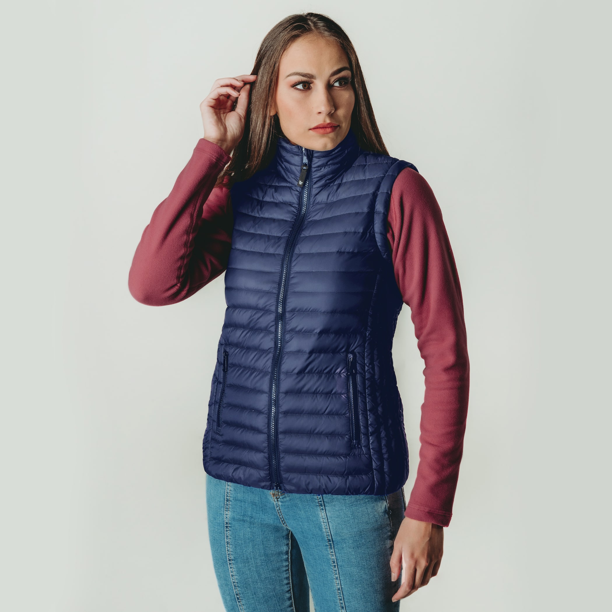 Jaqueta Feminina puffer 2 em 1 (jaqueta e colete) de Pluma Ultralight Alpine