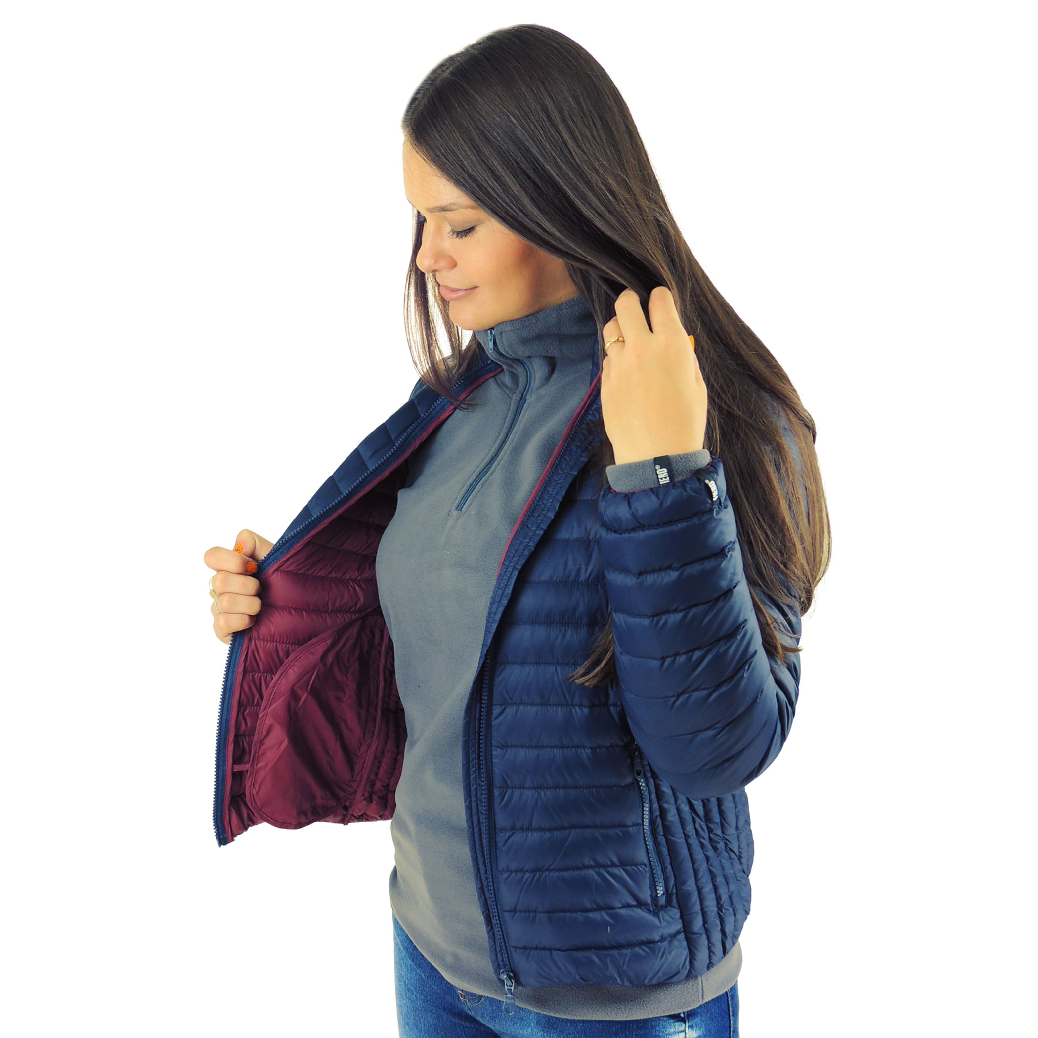 Jaqueta Feminina puffer 2 em 1 (jaqueta e colete) de Pluma Ultralight Alpine