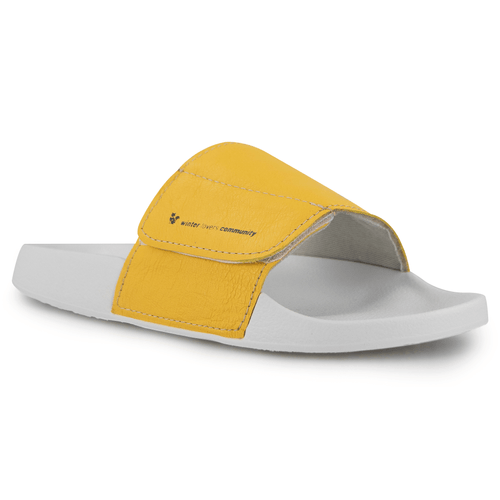 Chinelo Feminino Slide Adapt Leather Açafrão Ref.:22400F