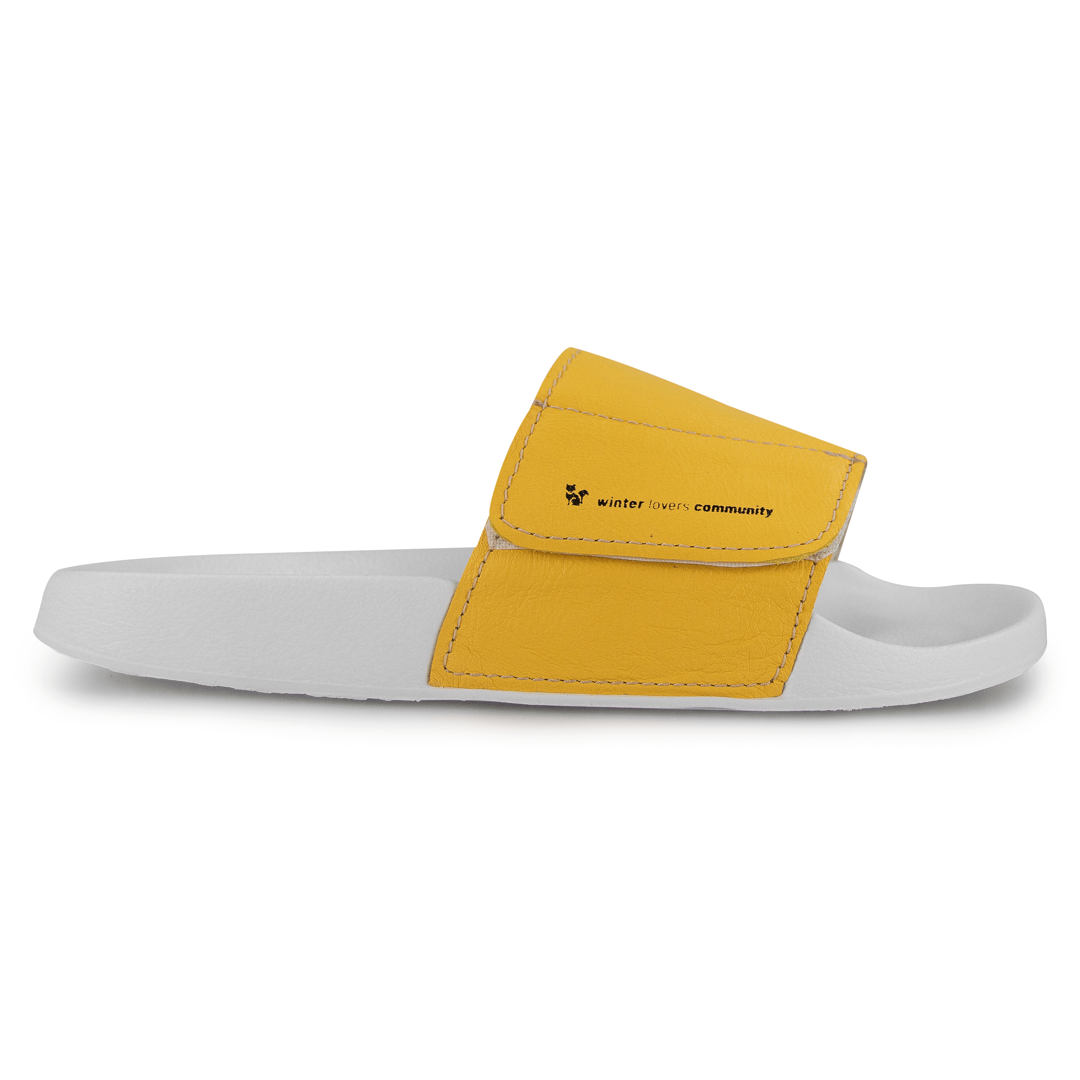 Chinelo Feminino Slide Adapt Leather Açafrão Ref.:22400F