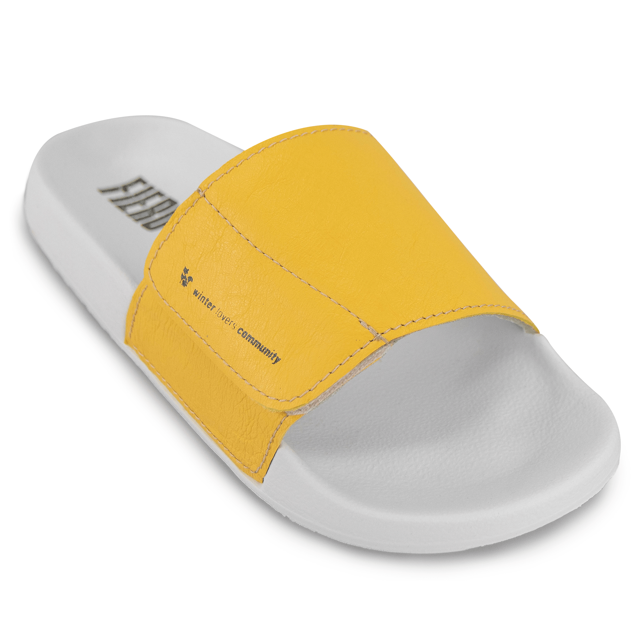 Chinelo Feminino Slide Adapt Leather Açafrão Ref.:22400F