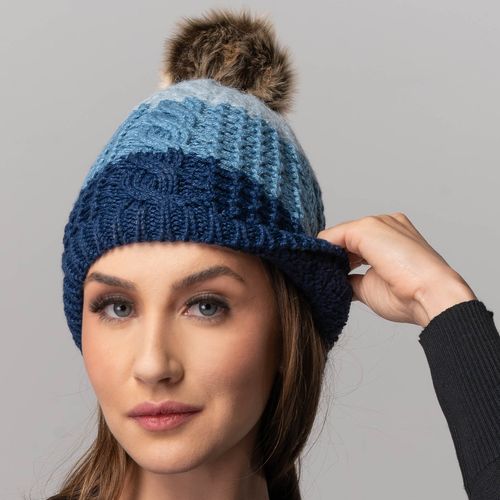 Gorro Feminino Pompom Copenhague forrado em lã