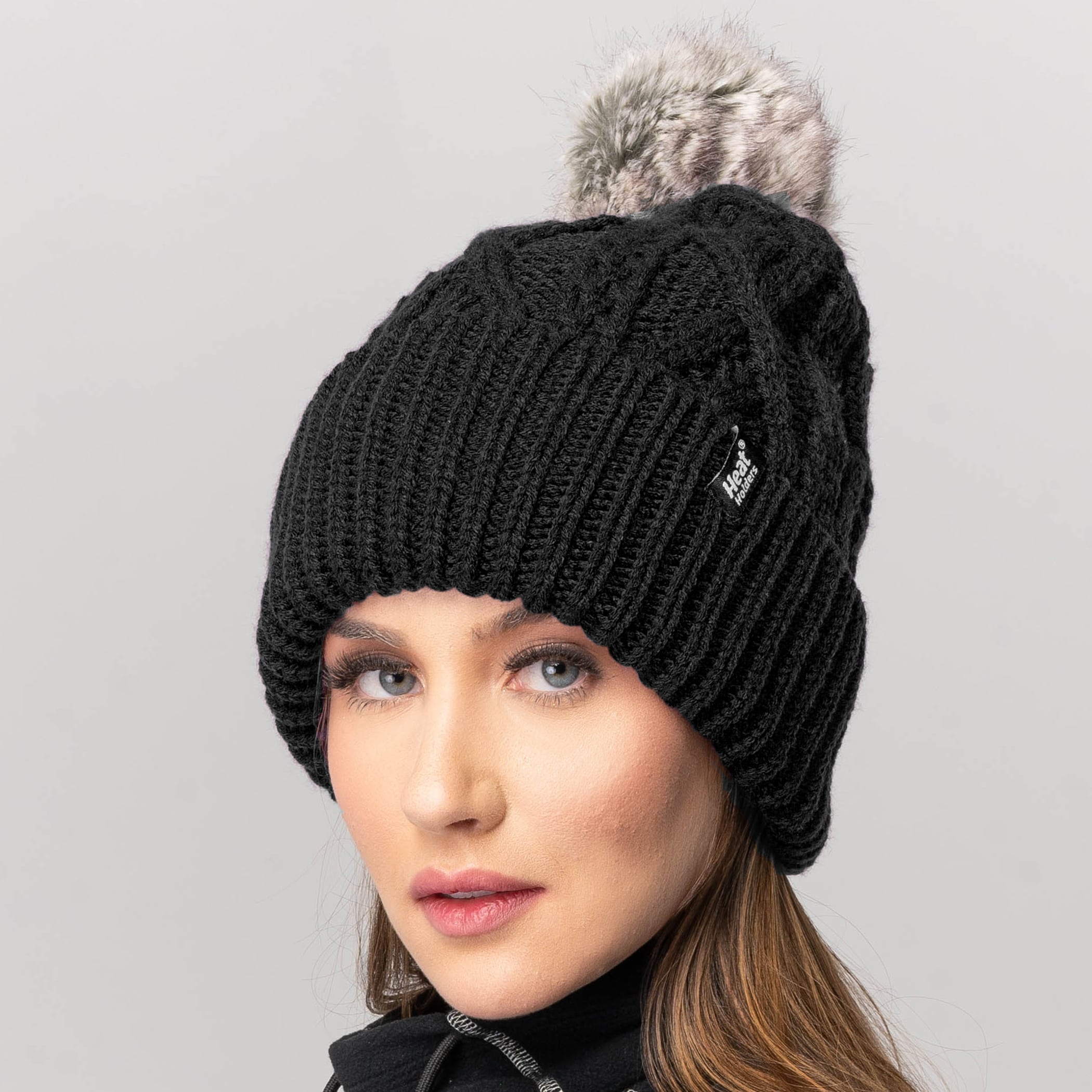 Gorro Térmico Feminino Pompom Solna em Tricô Heat Holders