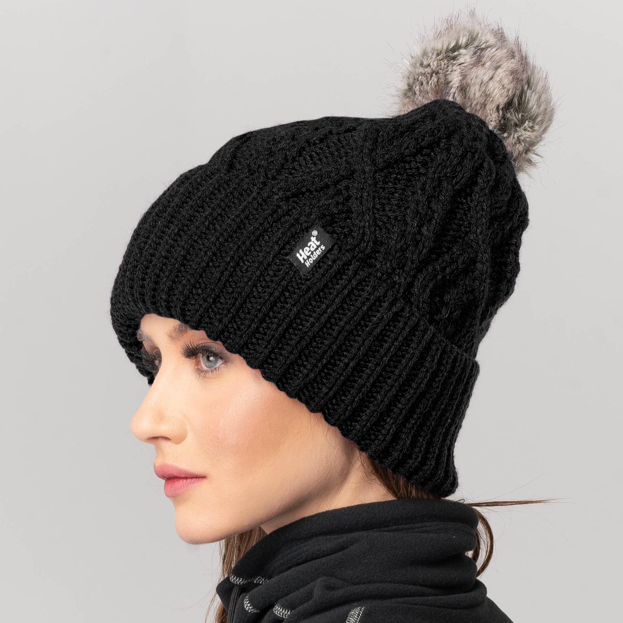 Gorro Térmico Feminino Pompom Solna em Tricô Heat Holders