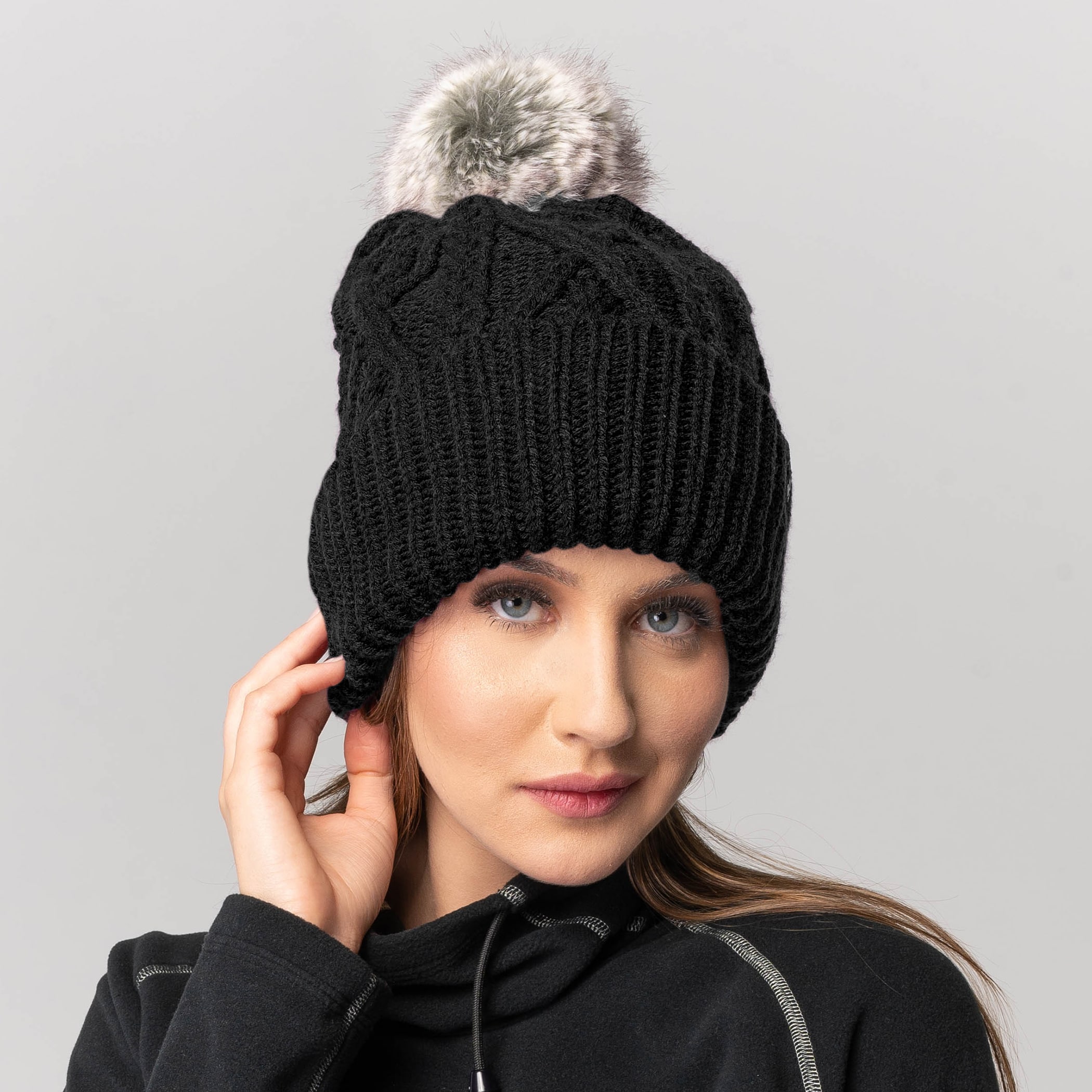 Gorro Térmico Feminino Pompom Solna em Tricô Heat Holders