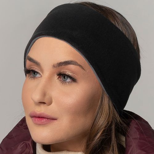 Protetor de Orelha em fleece Headband dupla face para o frio inverno e neve