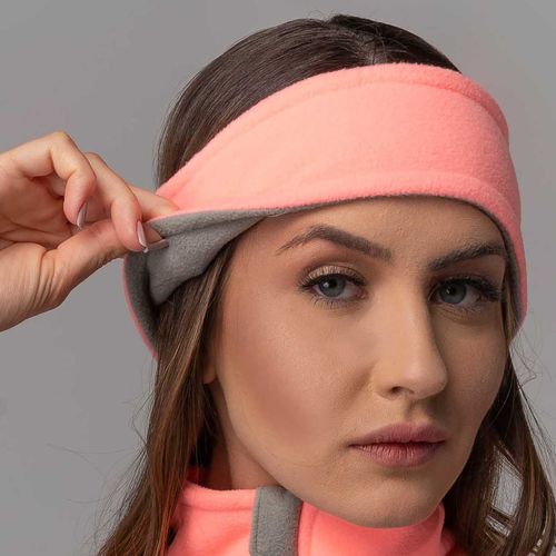 Protetor de Orelha em fleece Headband dupla face para o frio inverno e neve