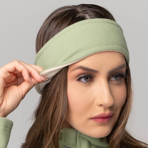 Protetor de Orelha em fleece Headband dupla face para o frio inverno e neve