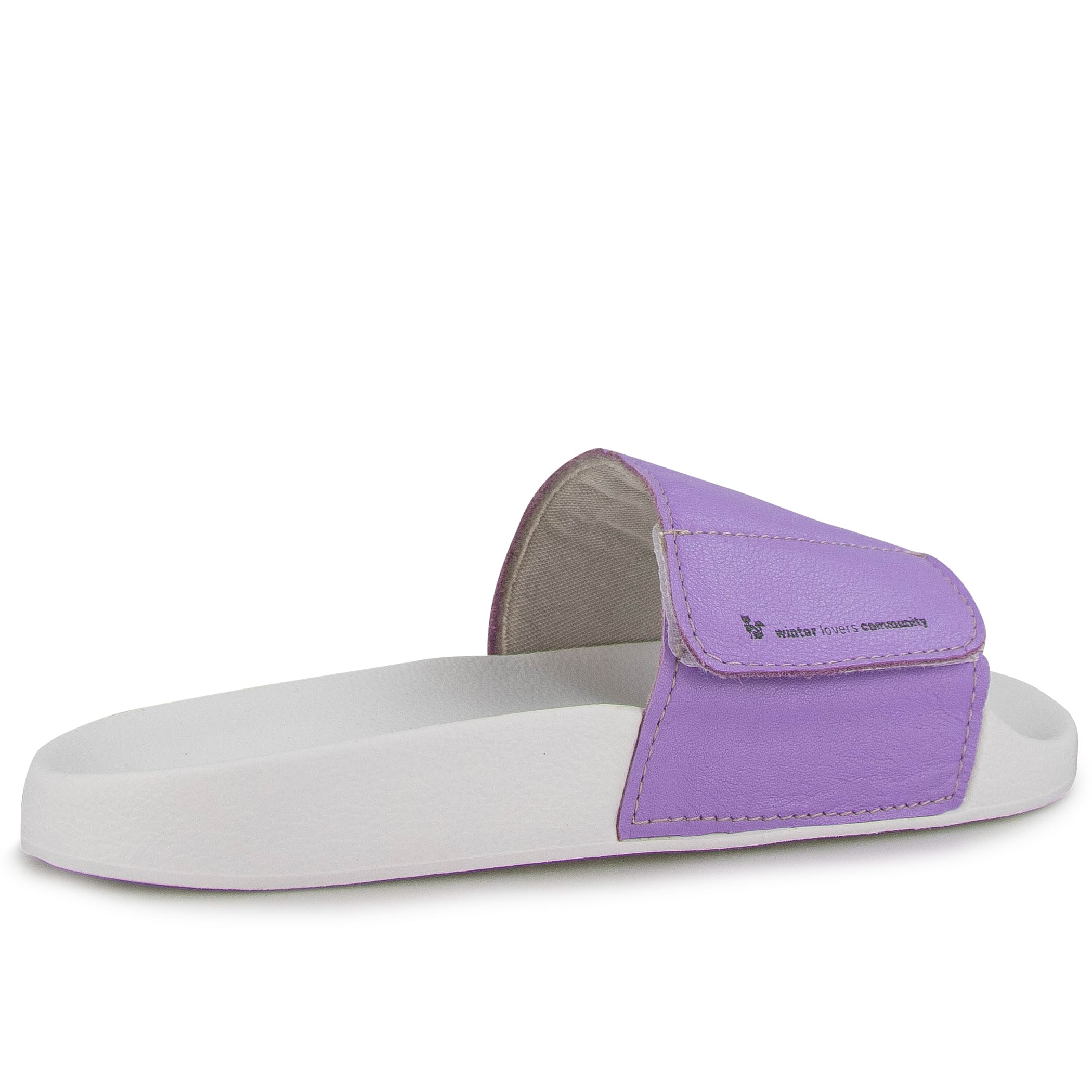 Chinelo Feminino Slide Adapt Leather Lavanda Ref.:22400I