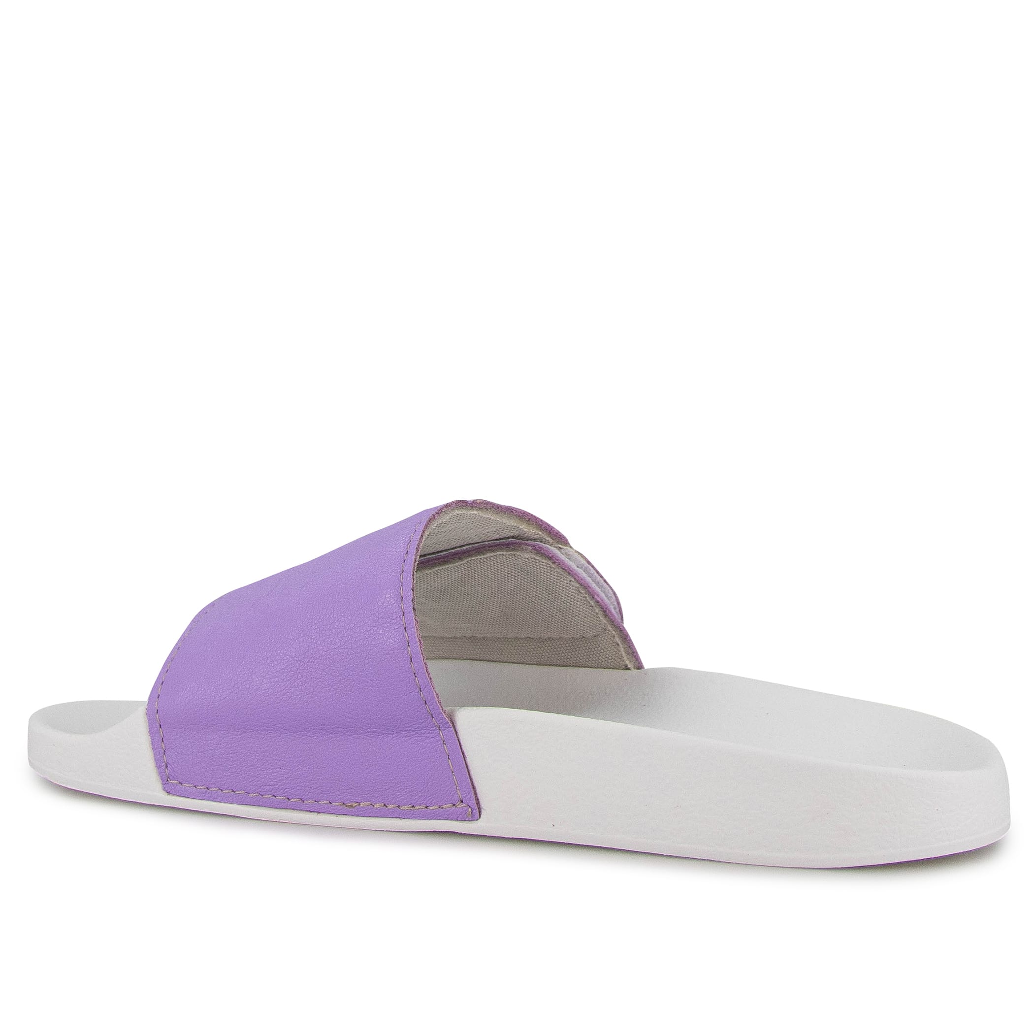 Chinelo Feminino Slide Adapt Leather Lavanda Ref.:22400I
