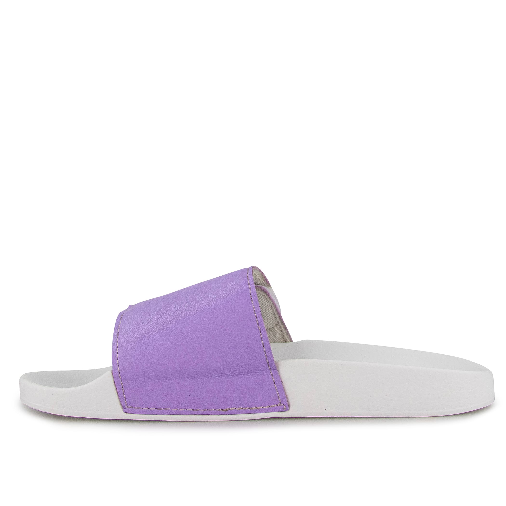 Chinelo Feminino Slide Adapt Leather Lavanda Ref.:22400I